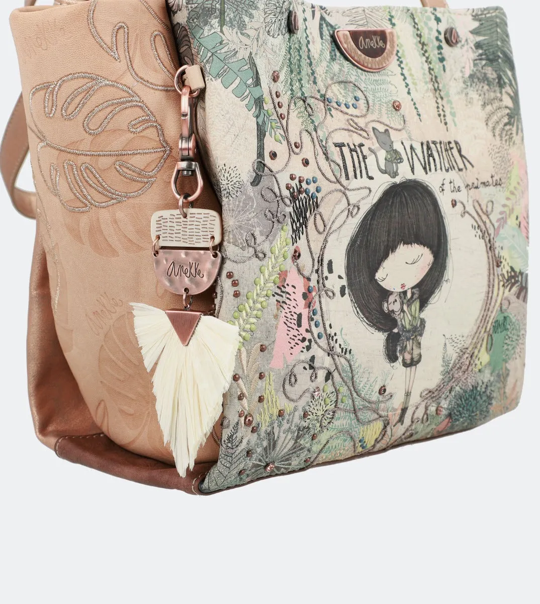 Jungle printed shopping bag