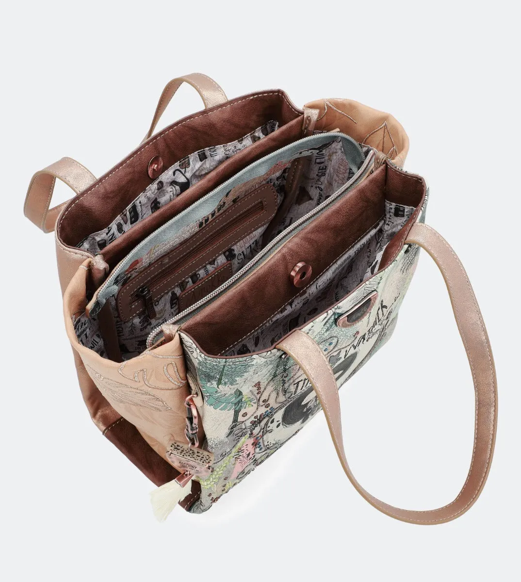 Jungle printed shopping bag