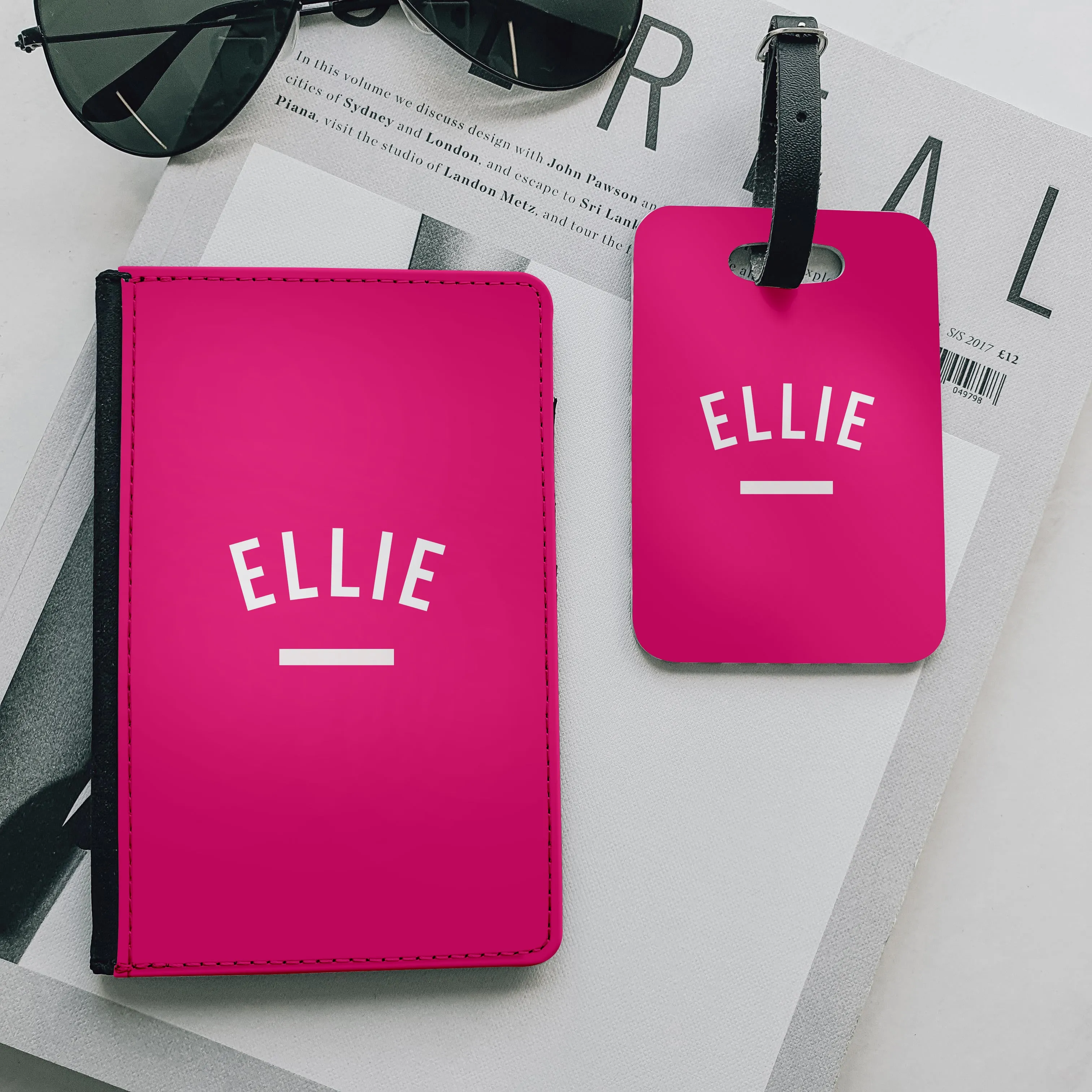 Kids Luggage Tag | Raspberry