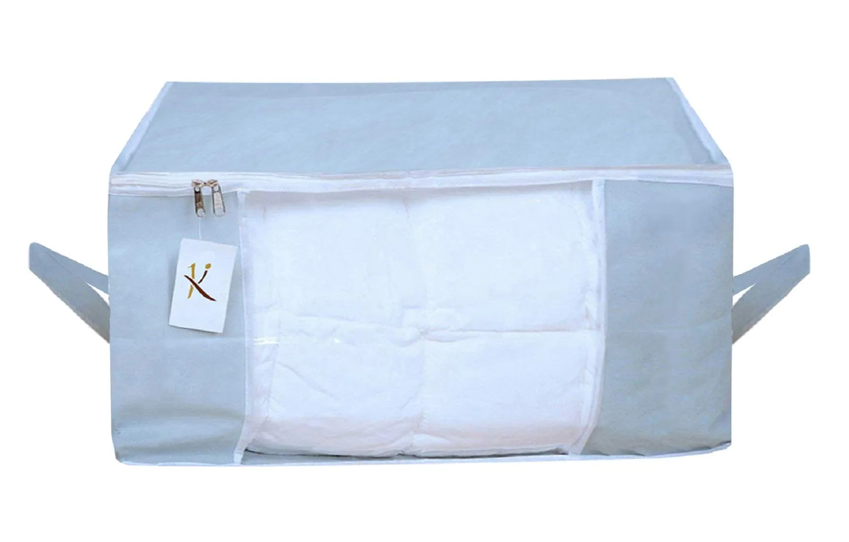 Kuber Industries Non-Woven Underbed Storage Organiser Set Of 2 (Grey), 47 Centimeters, 33 Centimeters
