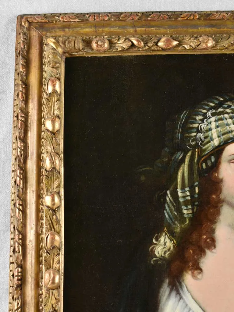 Large 17th century portrait of a lady, anonymous 45¾ x 37¾""