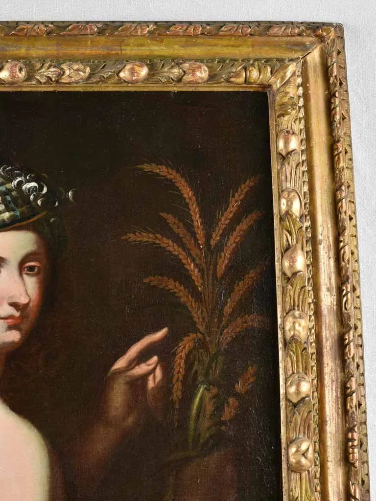 Large 17th century portrait of a lady, anonymous 45¾ x 37¾""