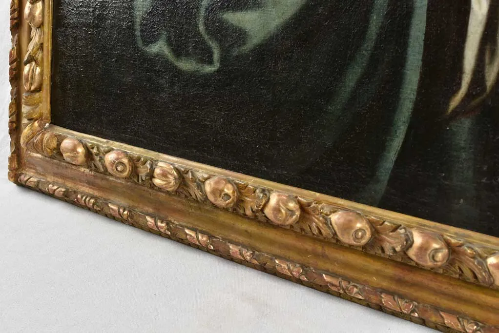 Large 17th century portrait of a lady, anonymous 45¾ x 37¾""