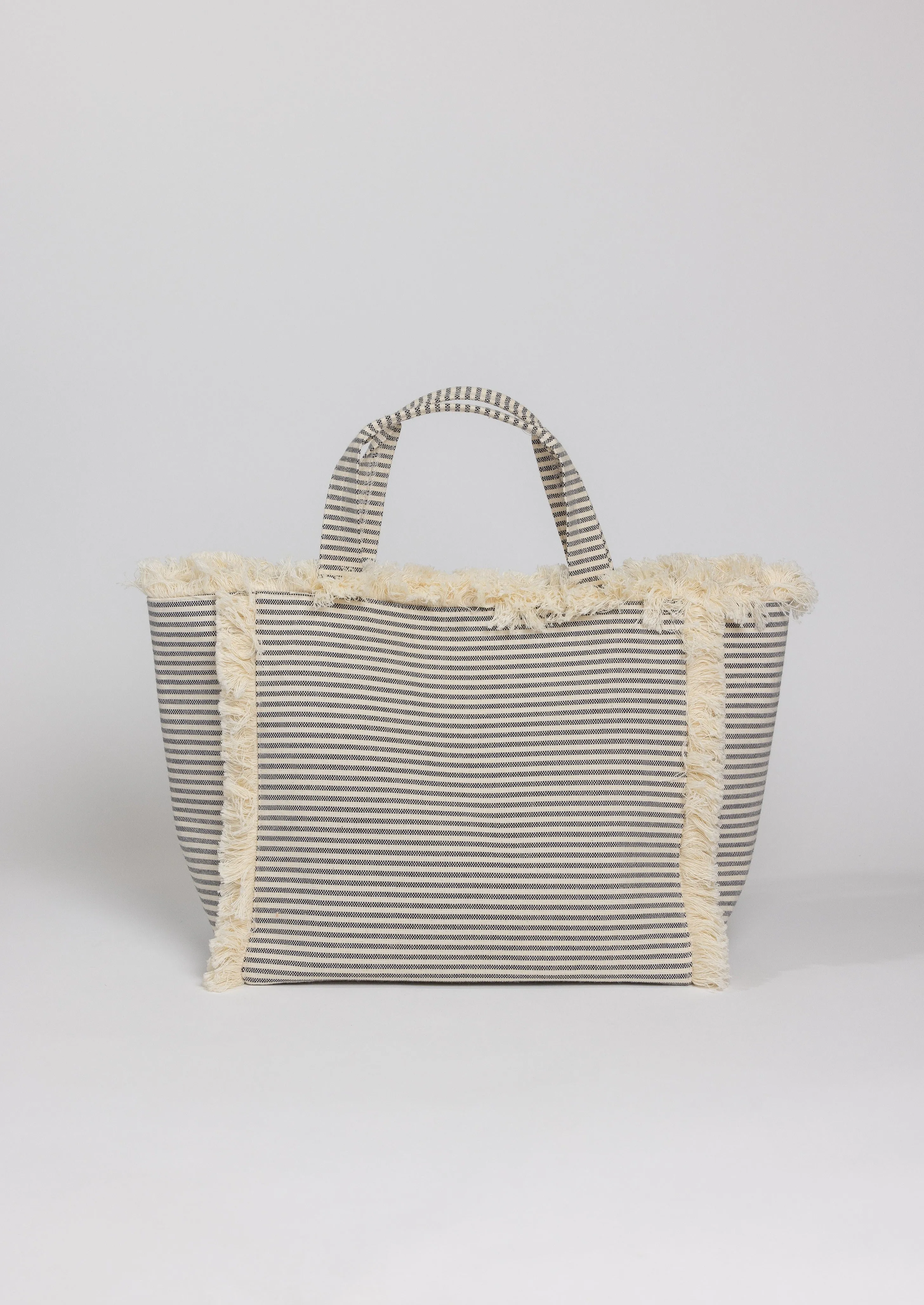 Launch Tote- Navy Stripe
