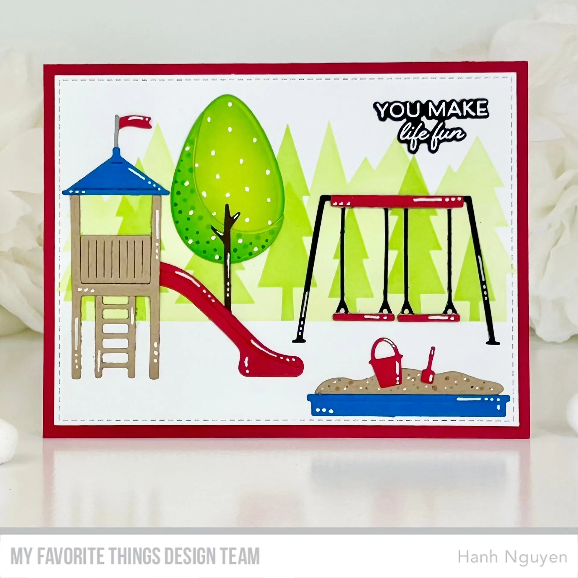 Layered Treeline Stencil Set