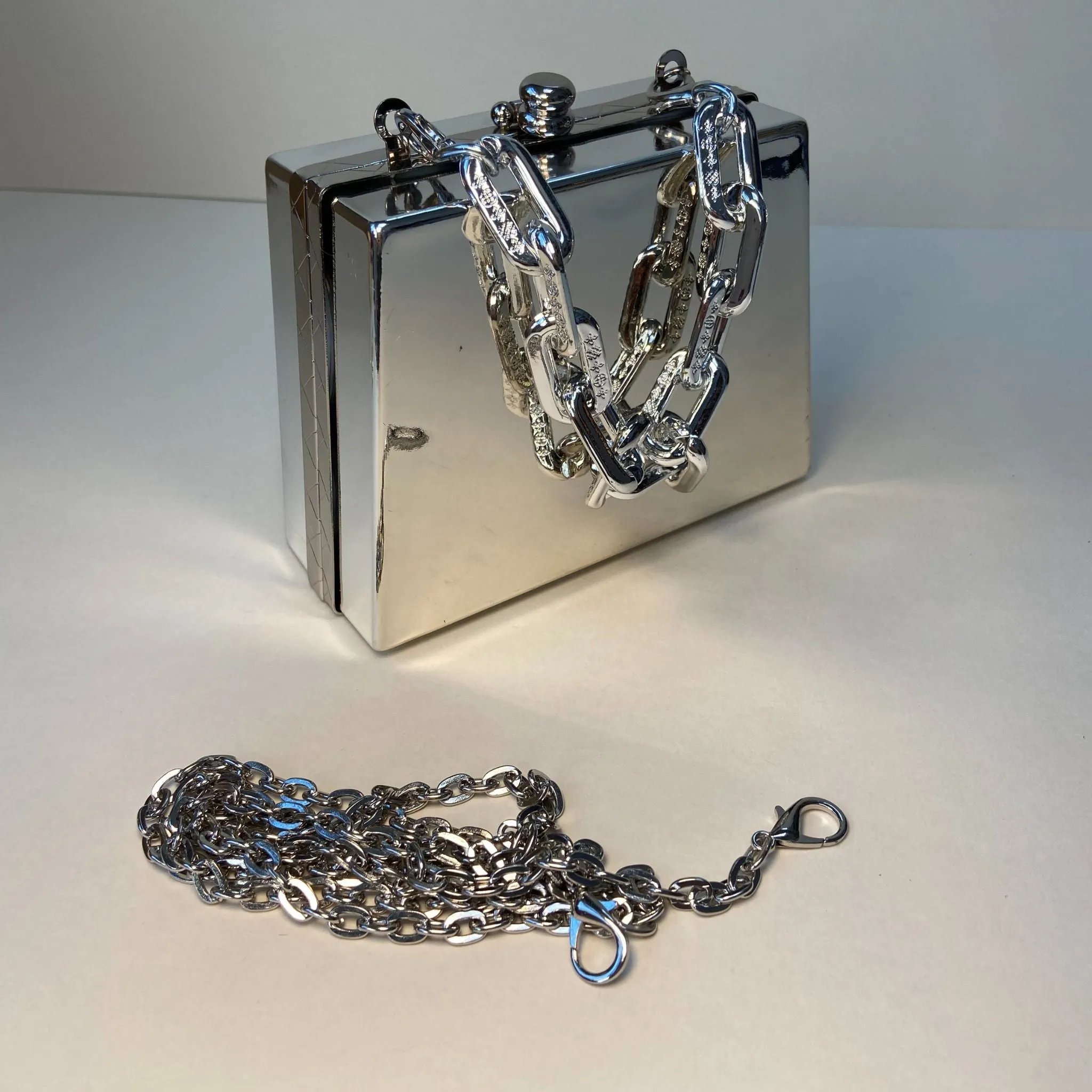 Metal Box Clutch Bags