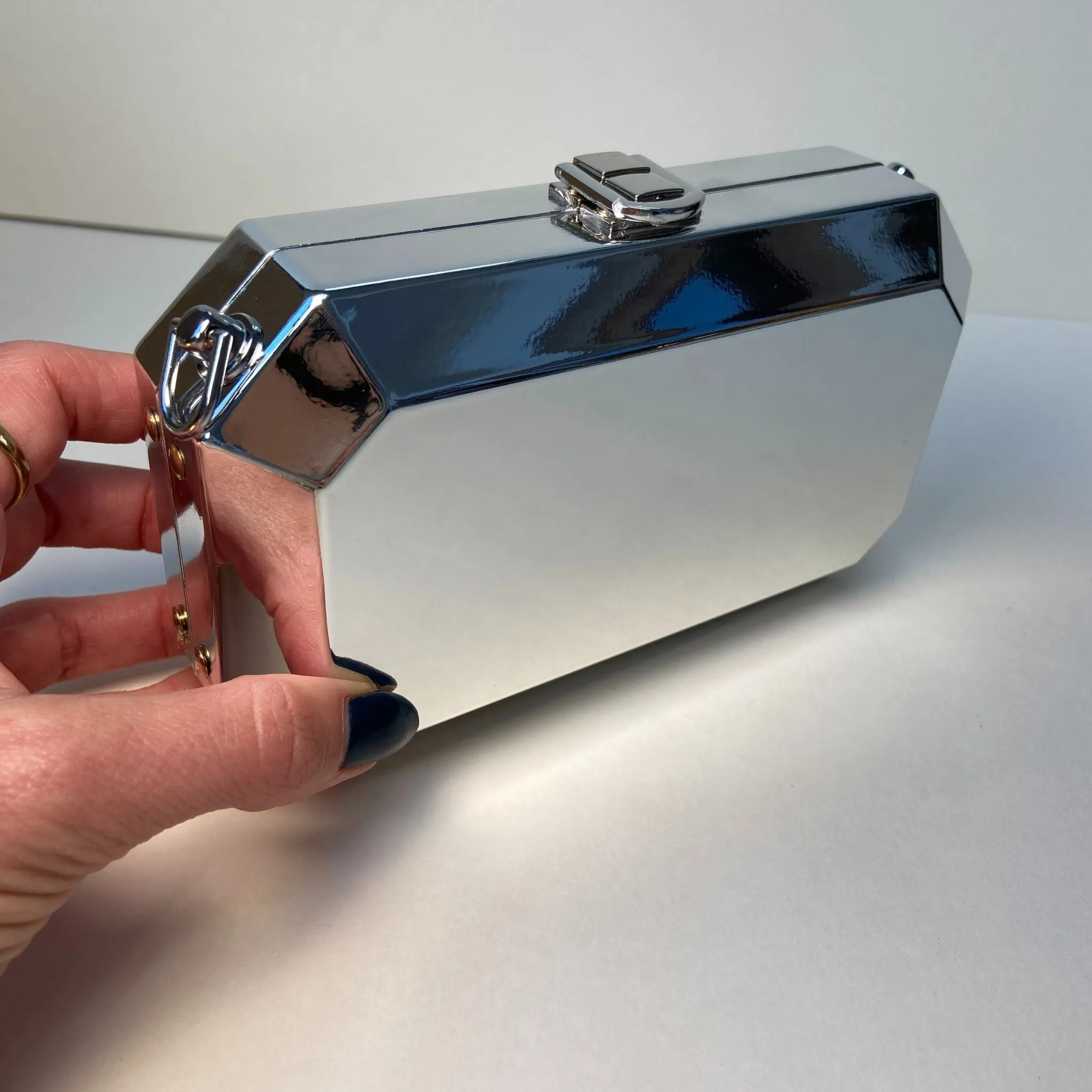 Metal Box Clutch Bags