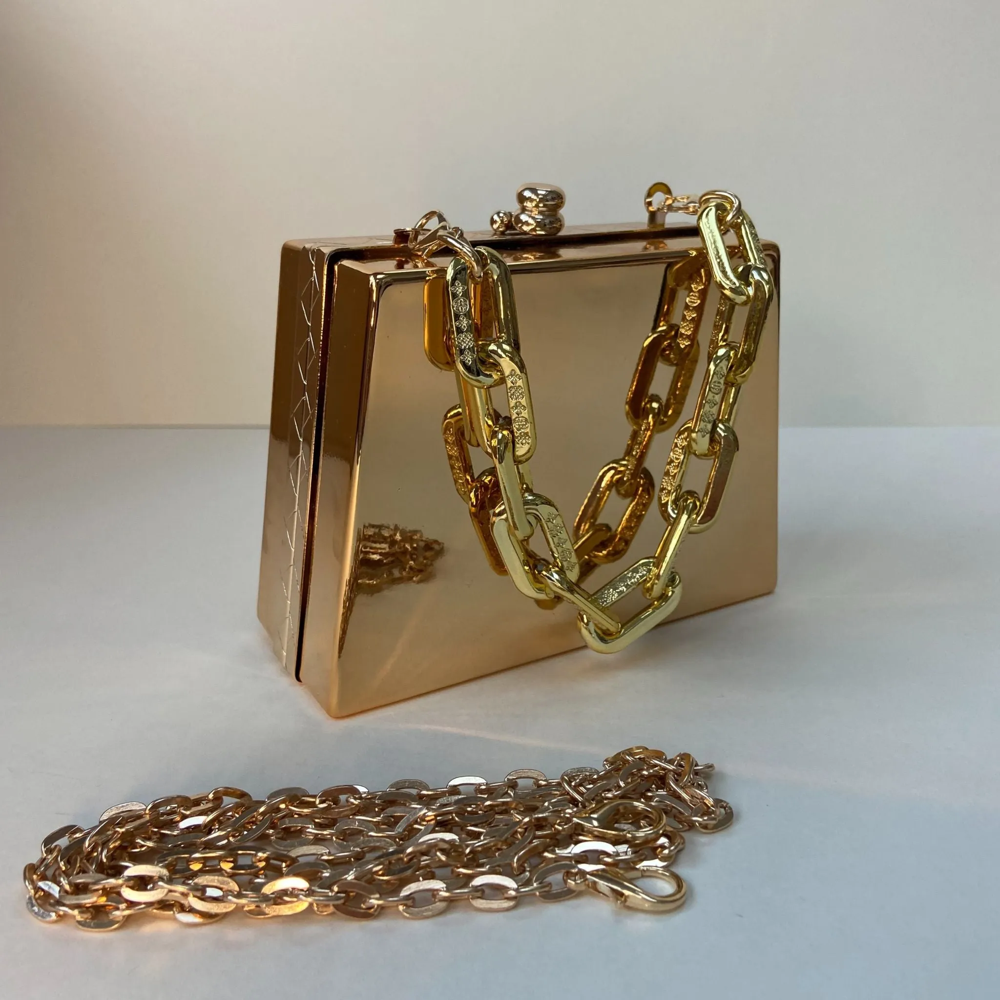 Metal Box Clutch Bags