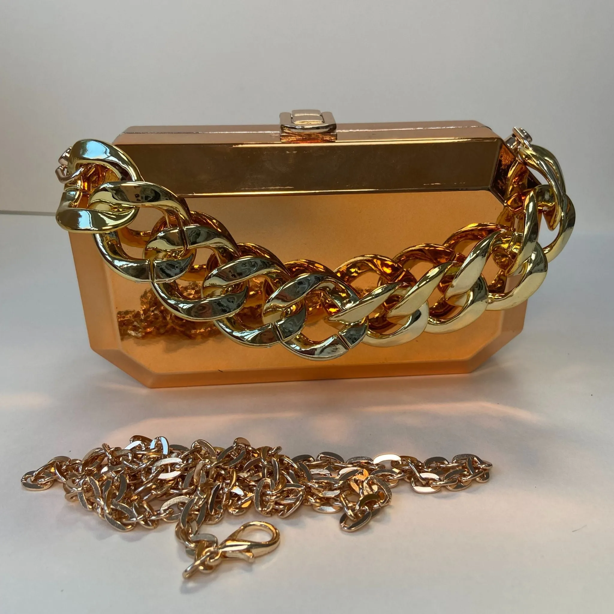 Metal Box Clutch Bags