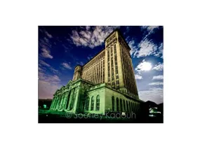 Michigan Central Station at Night Luster or Canvas Print $35 - $430
