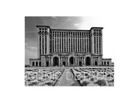 Michigan Central Station Black and White Luster or Canvas Print $35 - $430