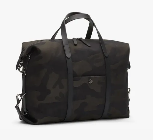 Mismo Utility Weekend Travel Tote in Black Camo