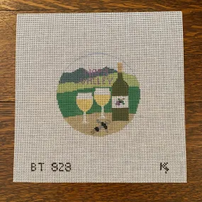 Napa Valley Travel Round Canvas