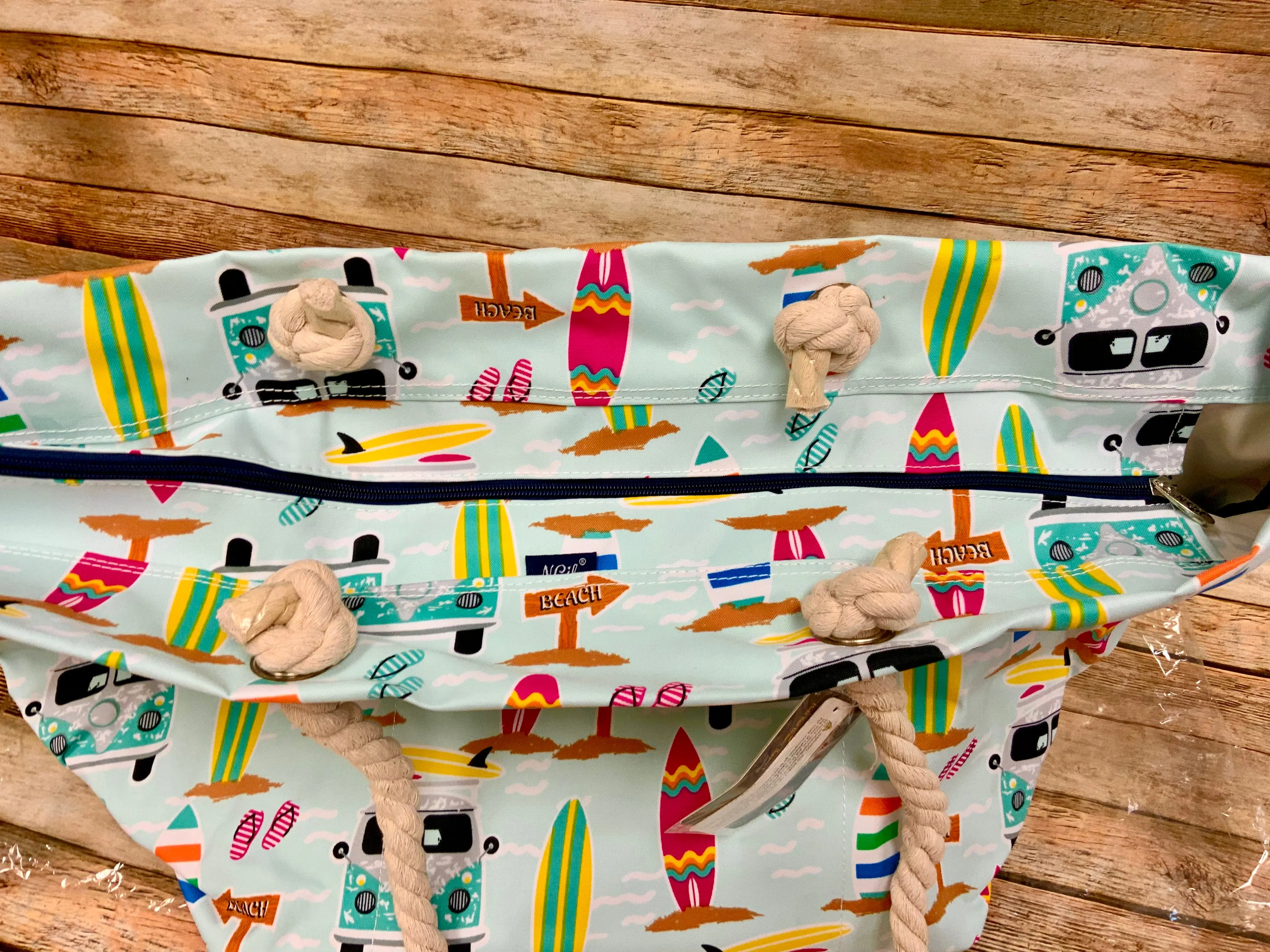 NGIL Rope Handle High Quality Canvas XL Tote/Bag with 6 Large Pockets