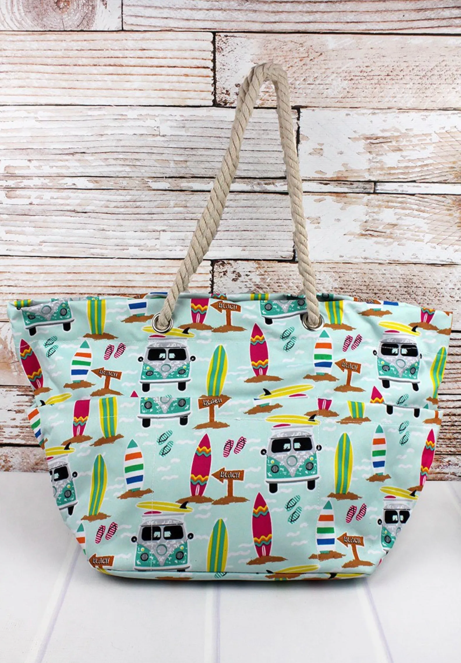 NGIL Rope Handle High Quality Canvas XL Tote/Bag with 6 Large Pockets