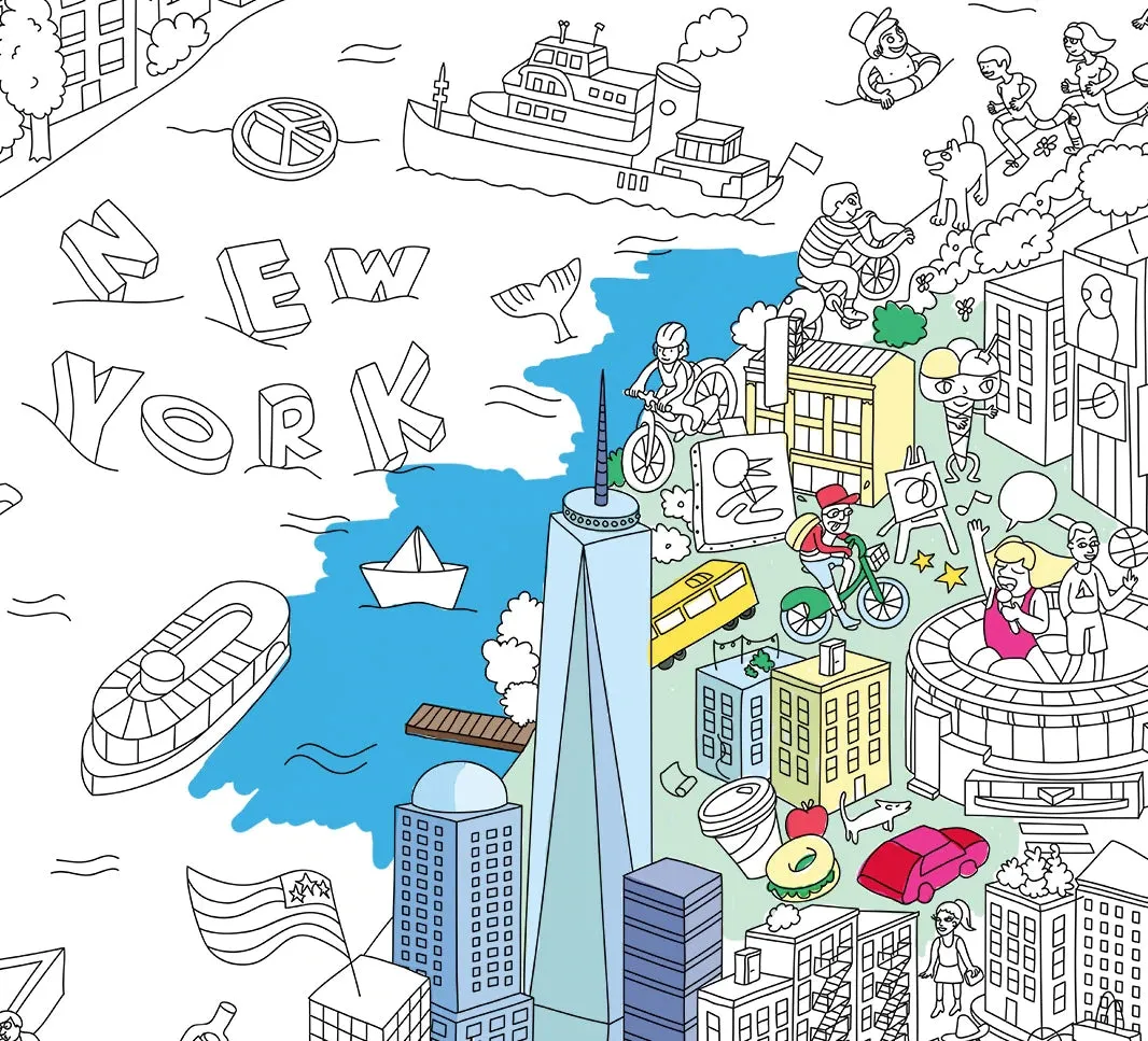 NYC Coloring Poster