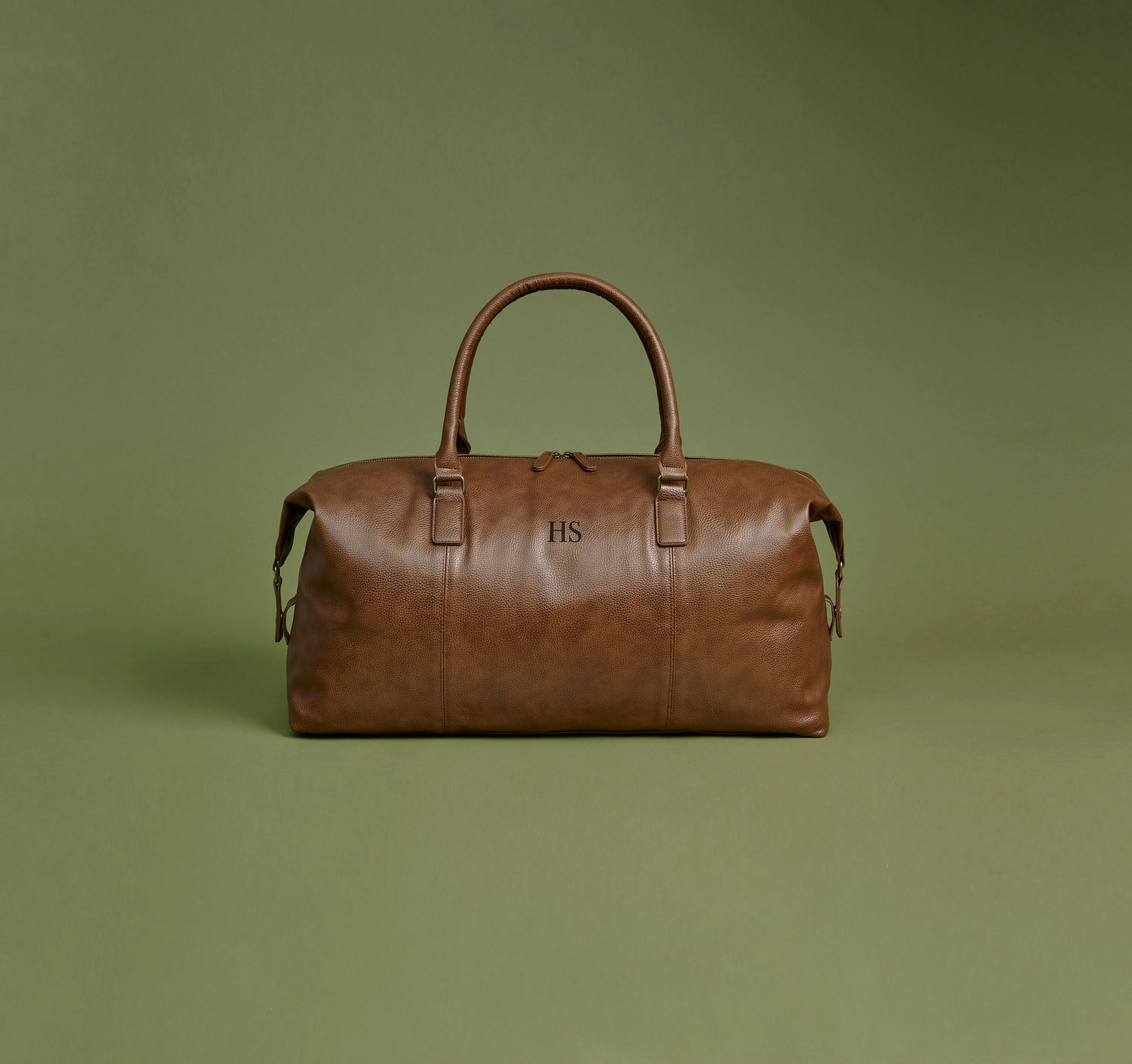 Personalised Leather Look Nuhide PU Leather Weekender Holdall Bag, Perfect Gift Idea For Him This Christmas, Birthday Or Father's Day