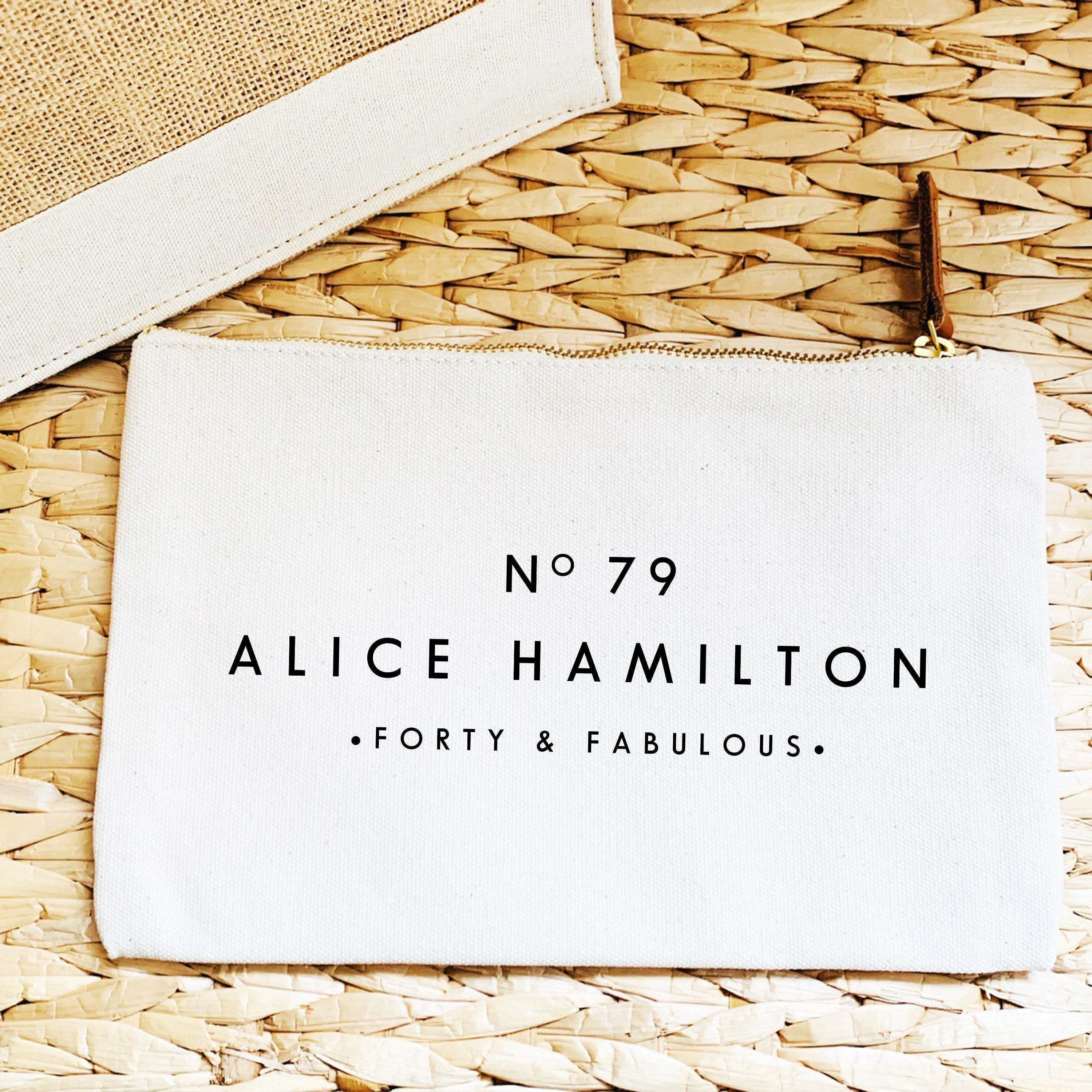 Personalised Make Up Bag | 40th Birthday Gift | Gift Ideas for Her | Custom Makeup Bag | Birthday gift ideas for her | 40th Gift