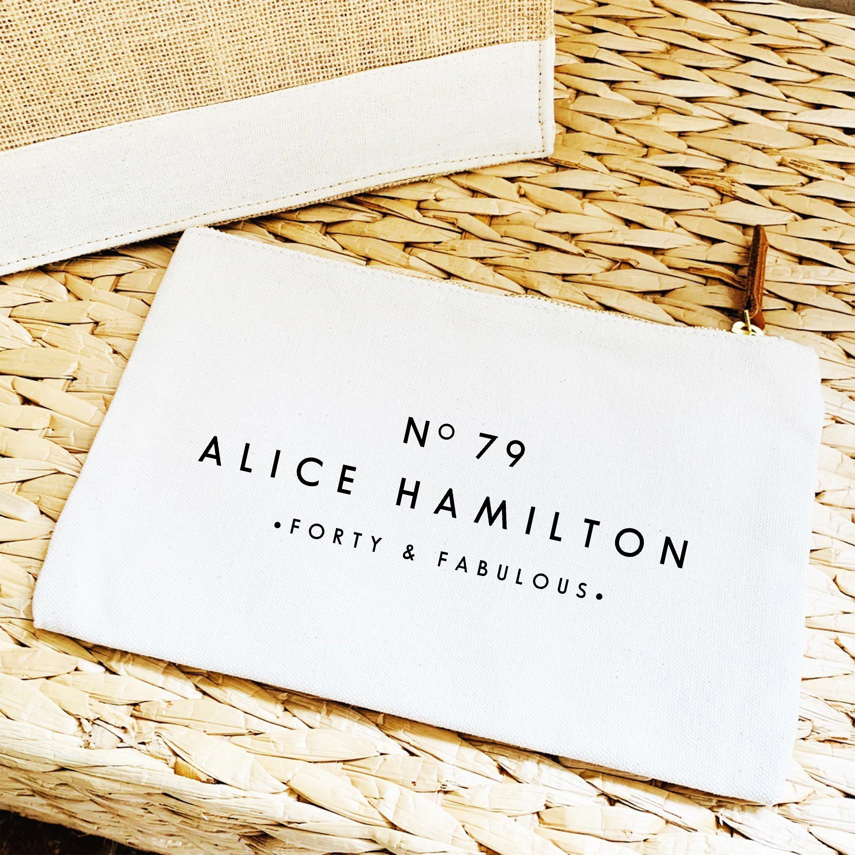 Personalised Make Up Bag | 40th Birthday Gift | Gift Ideas for Her | Custom Makeup Bag | Birthday gift ideas for her | 40th Gift