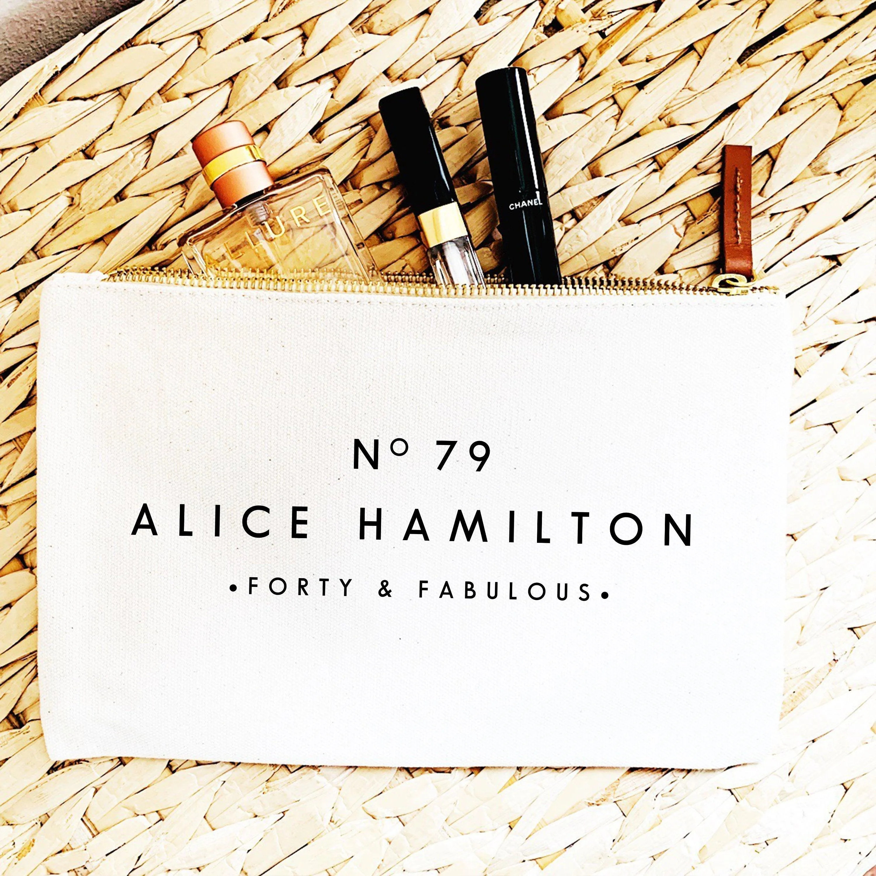 Personalised Make Up Bag | 40th Birthday Gift | Gift Ideas for Her | Custom Makeup Bag | Birthday gift ideas for her | 40th Gift