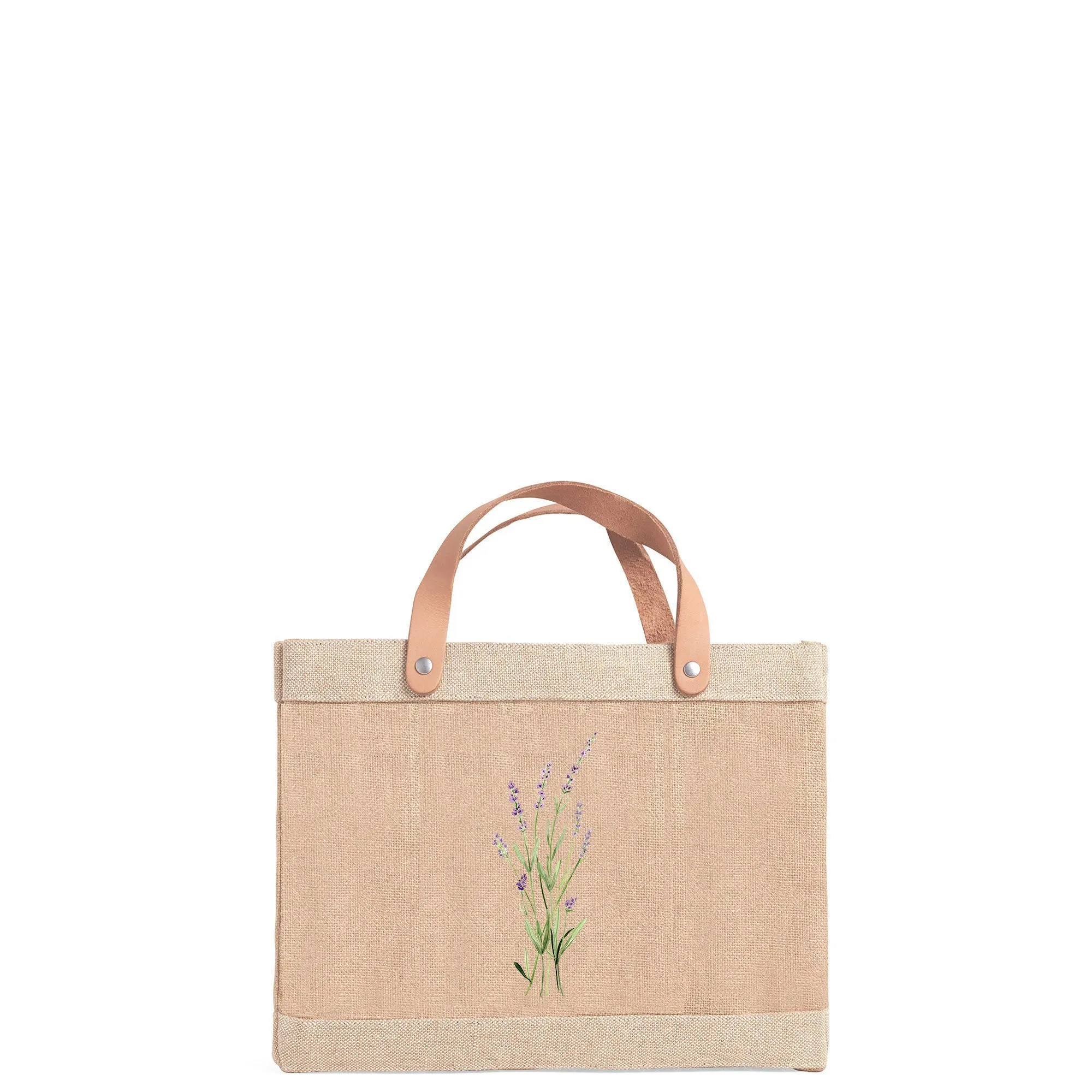 Petite Market Bag in Natural Lavender Bloom by Amy Logsdon