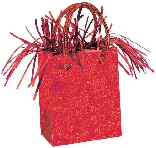 Prismatic Red Gift Bag Balloon Weight