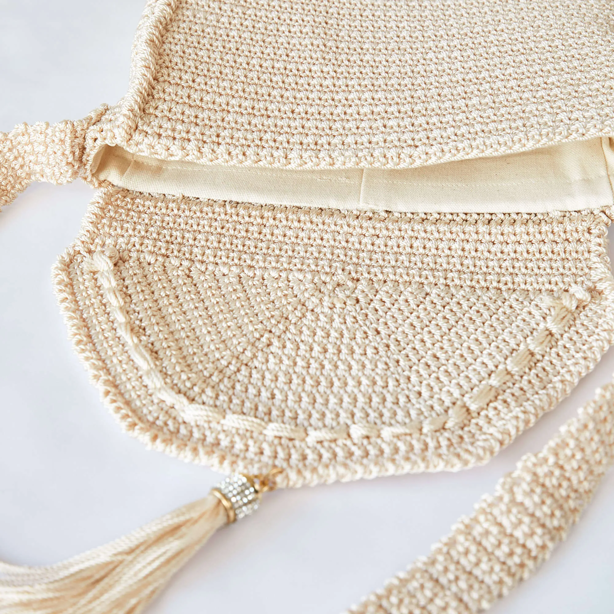 Red Heart Crochet Cross Body Bag