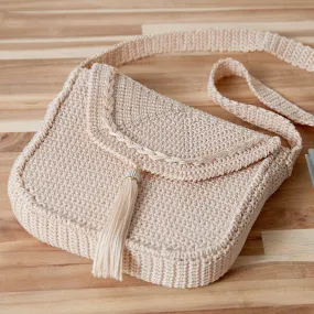 Red Heart Crochet Cross Body Bag