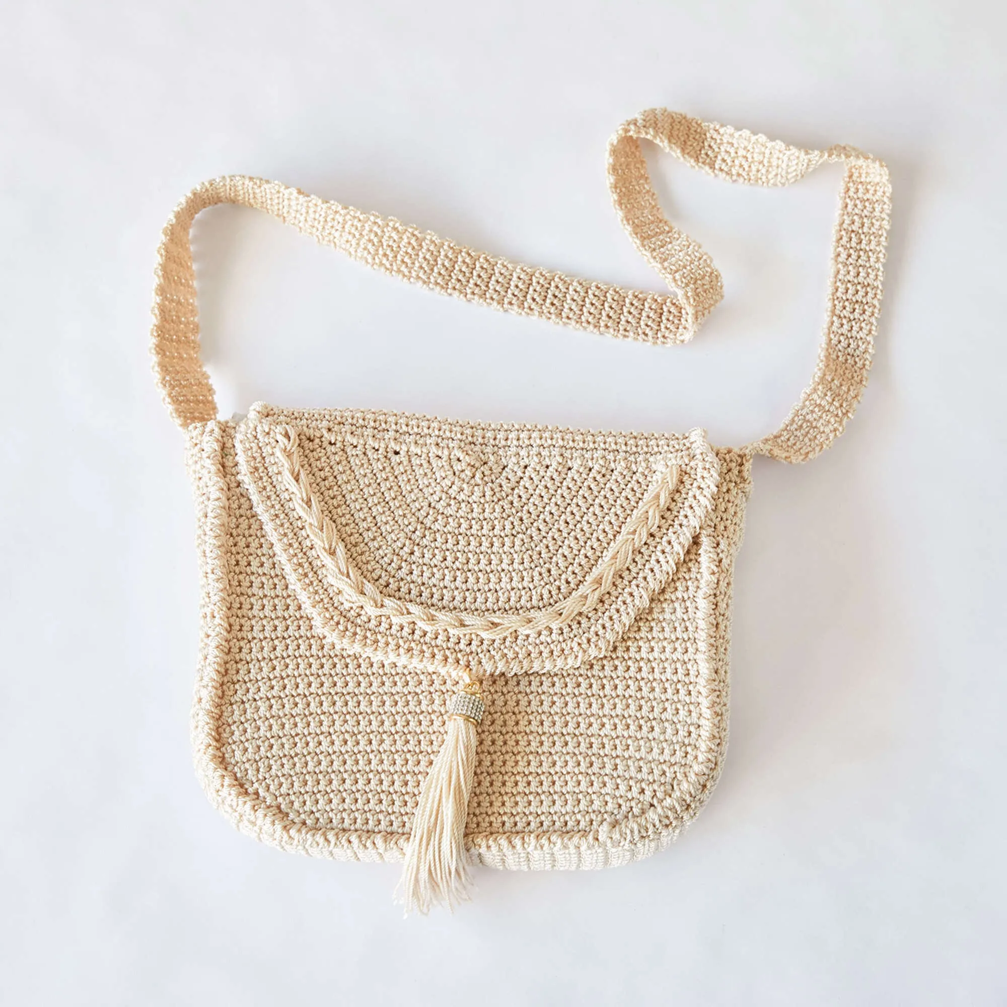 Red Heart Crochet Cross Body Bag