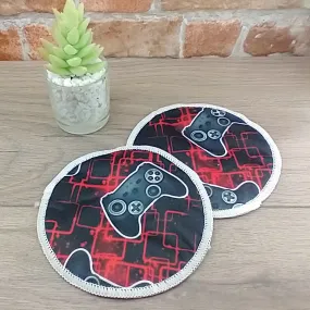 Reusable Bamboo Cotton Nursing Pad Set - Gamer Red