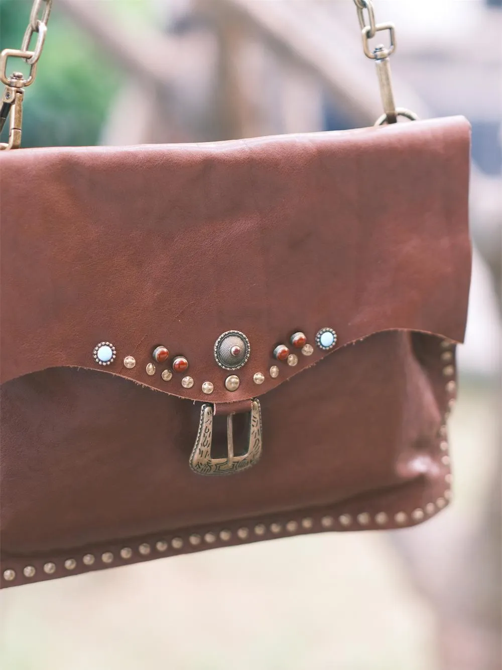 Rivet Western Studded Satchel Purse Leather Satchel Crossbody Bag Womens