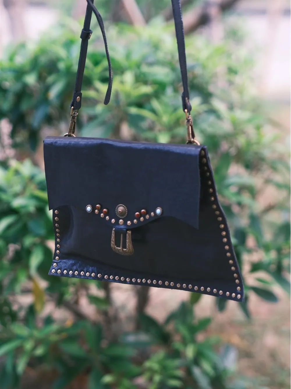 Rivet Western Studded Satchel Purse Leather Satchel Crossbody Bag Womens
