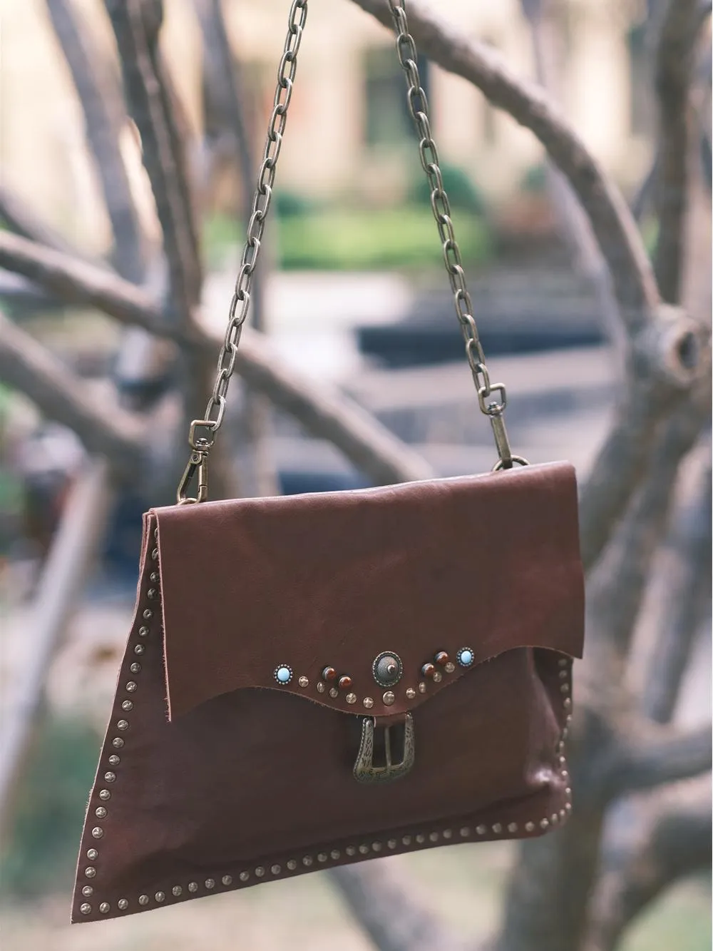 Rivet Western Studded Satchel Purse Leather Satchel Crossbody Bag Womens