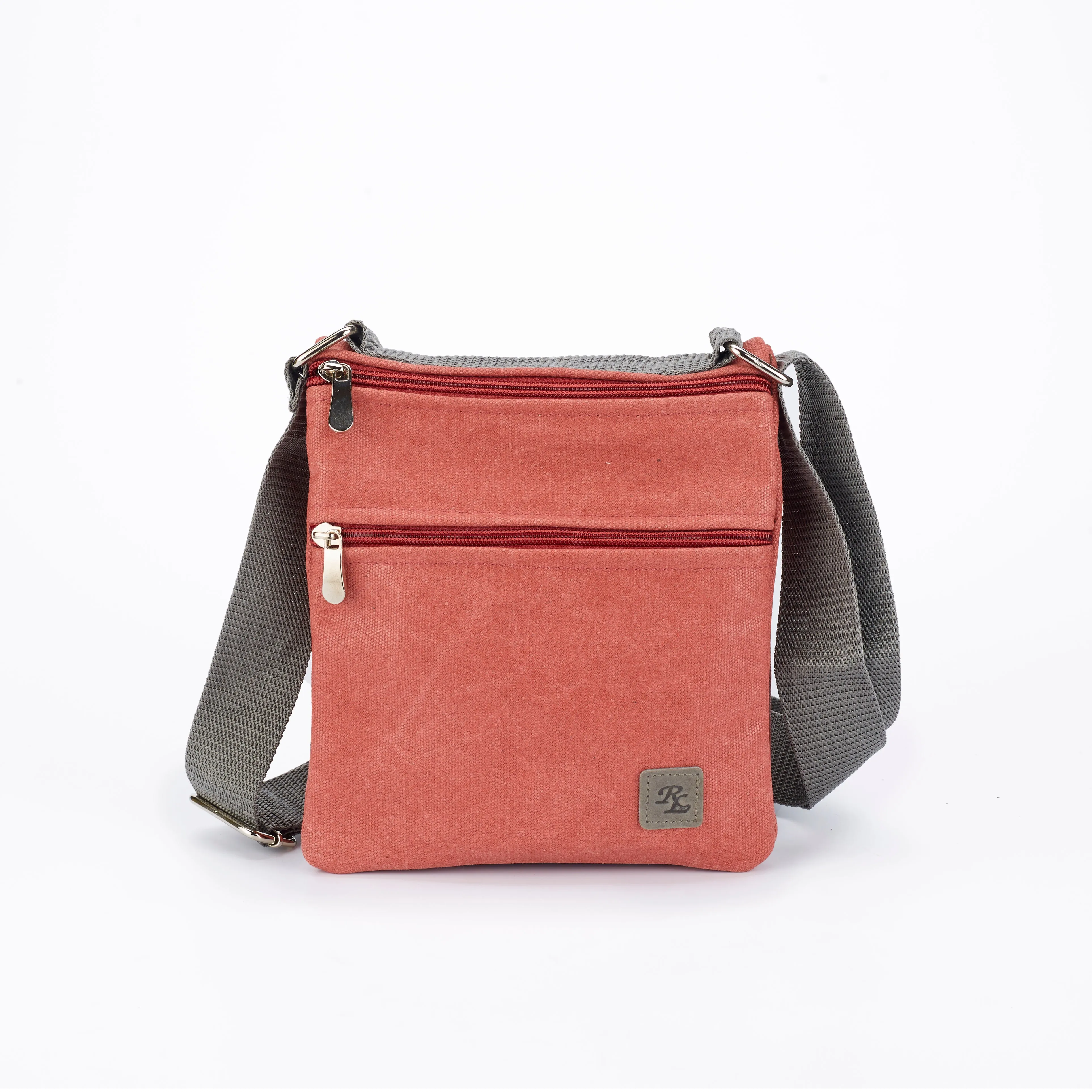 RL Twin Stylish Canvas Sling Cross Body Travel Office Business Messenger one Side Shoulder Bag