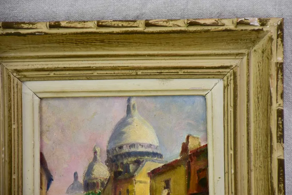 Sacré-Cœur Basilica Montmartre - early 20th Century oil on canvas, anonymous 13" x 11"