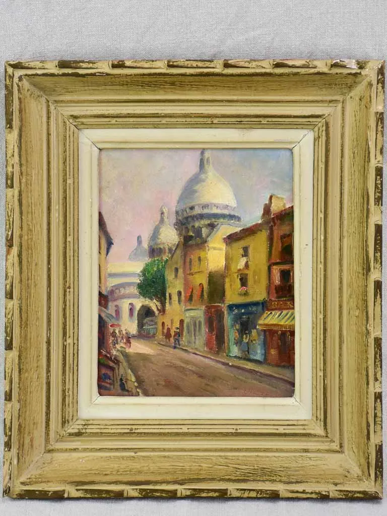Sacré-Cœur Basilica Montmartre - early 20th Century oil on canvas, anonymous 13" x 11"