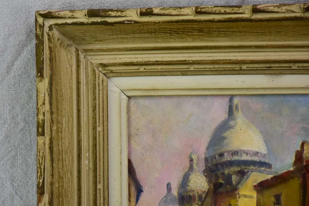 Sacré-Cœur Basilica Montmartre - early 20th Century oil on canvas, anonymous 13" x 11"