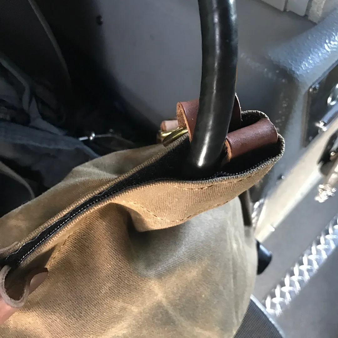 SCBA Mask / Utility Bag..Waxed Canvas and Leather
