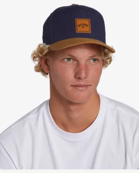 Stacked Snapback Hat - Navy Blue