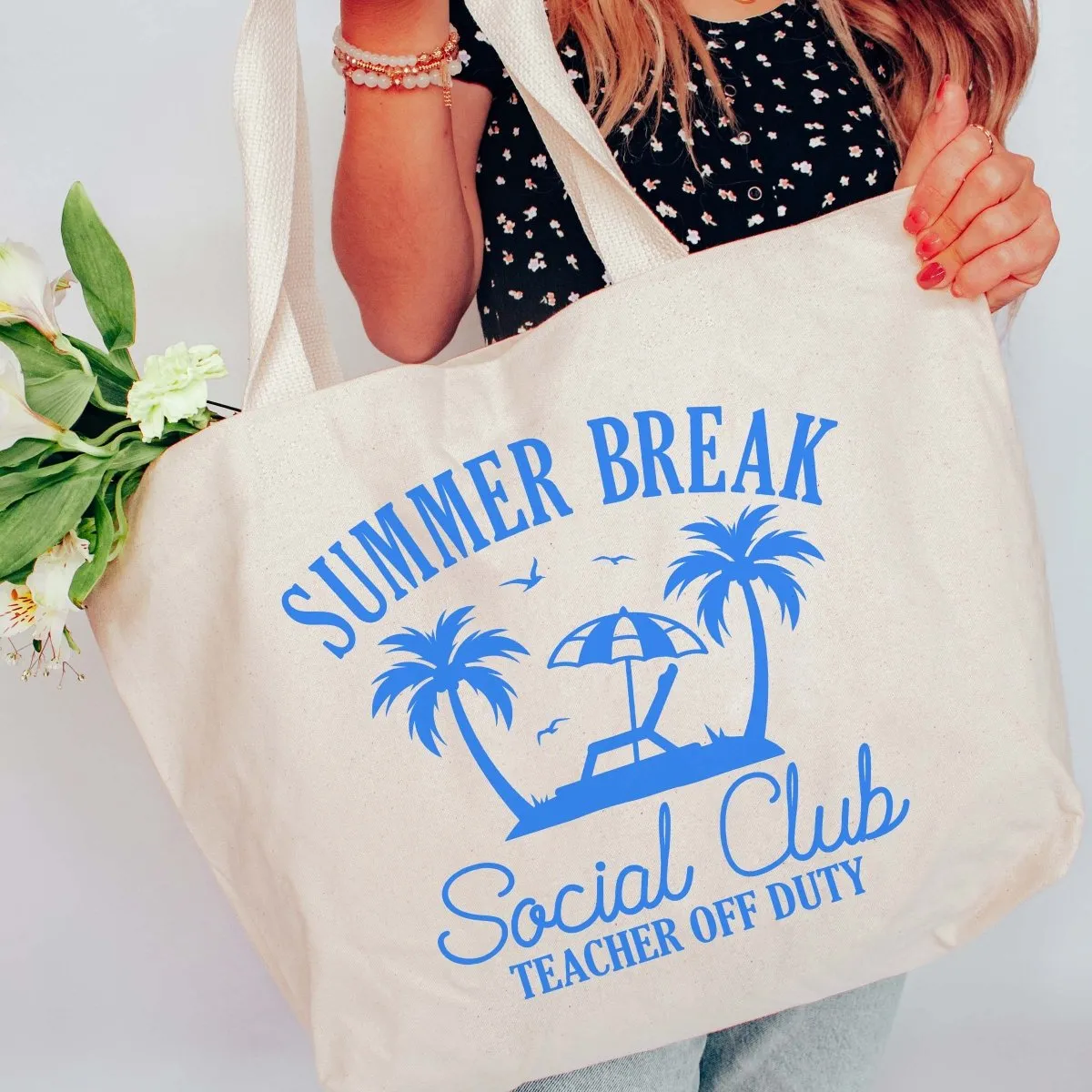 Summer Break Social Club Wholesale Canvas Tote - Fast Shipping