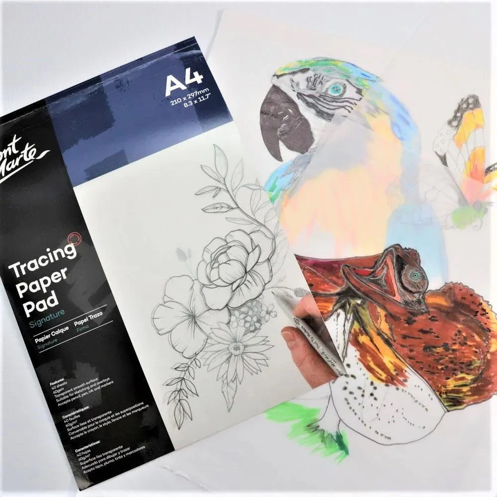 Tracing Paper Pad Signature 60gsm A4 40 Sheet - Mont Marte