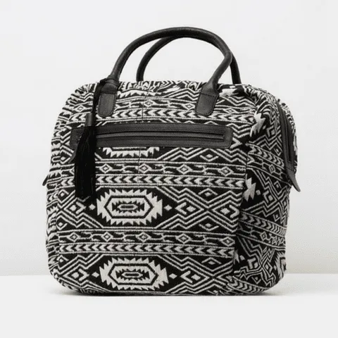 Travel Cotton Fashion Bag SIGRID - Bag Black/white