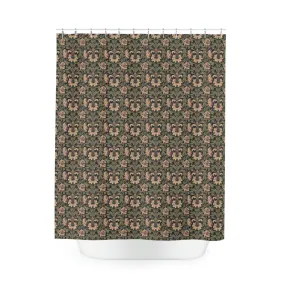 Vintage Victorian Floral Polyester Shower Curtain