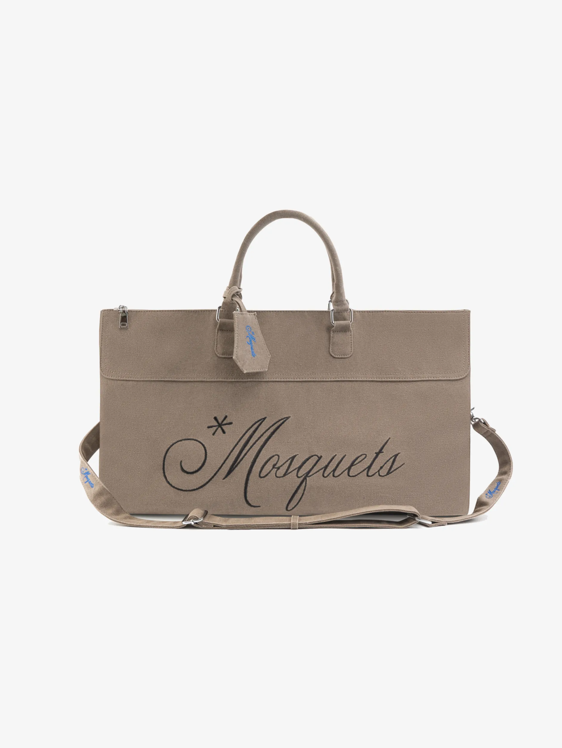 VINTAGE WASHED CANVAS TRAVEL BAG "MOSQUETS"