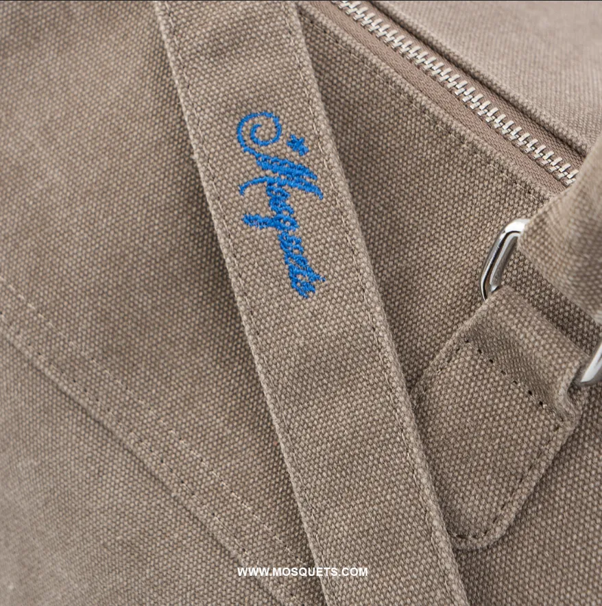 VINTAGE WASHED CANVAS TRAVEL BAG "MOSQUETS"