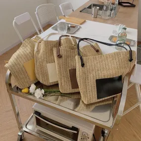 Woven Straw Tote Bag