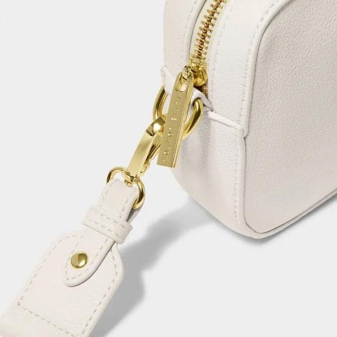 Zana Mini Canvas Strap Off White Crossbody Bag KLB3297