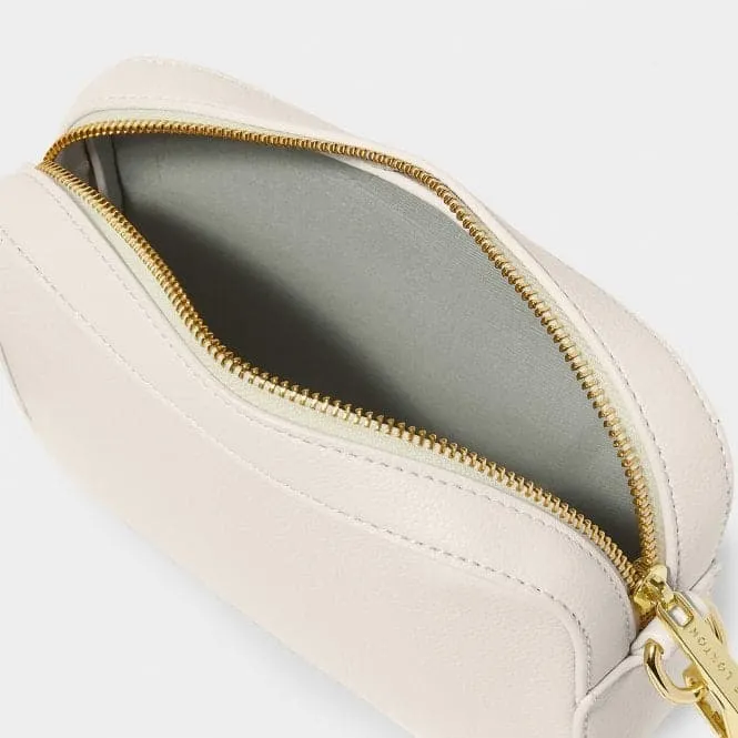 Zana Mini Canvas Strap Off White Crossbody Bag KLB3297